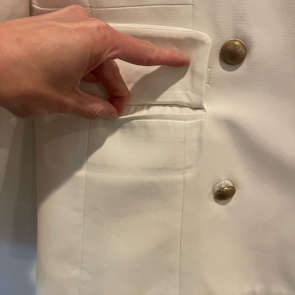 Revolve About Us White Tailored Blazer with Notched Lapels size S EUC - Picture 6 of 9